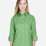 Women's Perfect Fit™ Three-Quarter Sleeve Stretch Poplin Dress Shirt