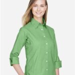 Women's Perfect Fit™ Three-Quarter Sleeve Stretch Poplin Dress Shirt