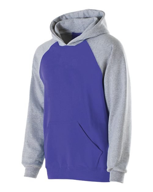 Youth Cotton/Poly Fleece Banner Hooded Sweatshirt