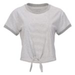 Women's Striped Tie Front T-Shirt