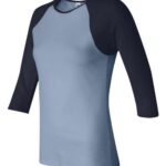 Women’s 1X1 Baby Rib Raglan Three-Quarter Sleeve Tee