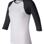 Women’s 1X1 Baby Rib Raglan Three-Quarter Sleeve Tee