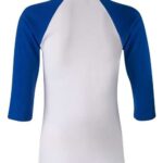 Women’s 1X1 Baby Rib Raglan Three-Quarter Sleeve Tee