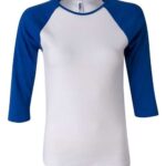 Women’s 1X1 Baby Rib Raglan Three-Quarter Sleeve Tee