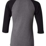 Women’s 1X1 Baby Rib Raglan Three-Quarter Sleeve Tee