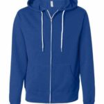 Unisex Lightweight Full-Zip Hooded Sweatshirt