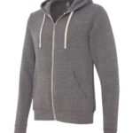 Unisex Triblend Sponge Fleece Full-Zip Hoodie Sweatshirt
