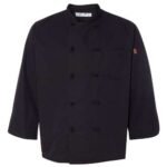 Black Knot Button Chef Coat