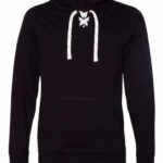 Unisex Jersey Sport Lace Hooded Pullover