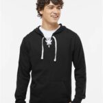 Unisex Jersey Sport Lace Hooded Pullover
