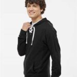 Unisex Jersey Sport Lace Hooded Pullover