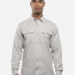 Men's Solid Flannel Shirt