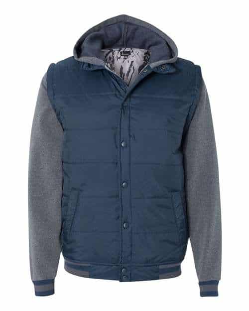 Men's Nylon Vest with Fleece Sleeves