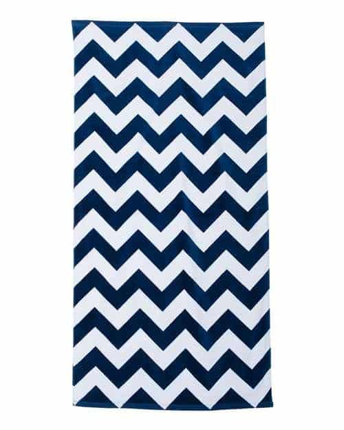 Chevron Velour Beach Towel