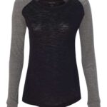 Women’s Preppy Patch Slub Long Sleeve T-Shirt