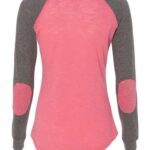 Women’s Preppy Patch Slub Long Sleeve T-Shirt