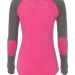 Women’s Preppy Patch Slub Long Sleeve T-Shirt