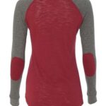 Women’s Preppy Patch Slub Long Sleeve T-Shirt