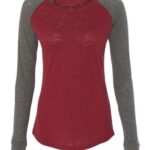 Women’s Preppy Patch Slub Long Sleeve T-Shirt