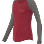 Women’s Preppy Patch Slub Long Sleeve T-Shirt