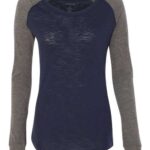 Women’s Preppy Patch Slub Long Sleeve T-Shirt