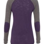 Women’s Preppy Patch Slub Long Sleeve T-Shirt