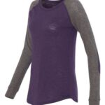 Women’s Preppy Patch Slub Long Sleeve T-Shirt