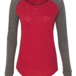 Women’s Preppy Patch Slub Long Sleeve T-Shirt