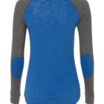 Women’s Preppy Patch Slub Long Sleeve T-Shirt