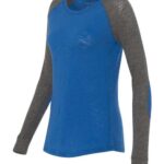 Women’s Preppy Patch Slub Long Sleeve T-Shirt