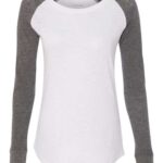 Women’s Preppy Patch Slub Long Sleeve T-Shirt