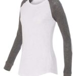 Women’s Preppy Patch Slub Long Sleeve T-Shirt