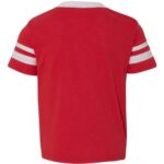Youth V-Neck Jersey with Striped Sleeves