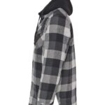 Men's Quilted Flannel Hooded Jacket