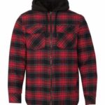 Men's Quilted Flannel Hooded Jacket