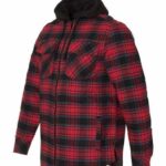 Men's Quilted Flannel Hooded Jacket
