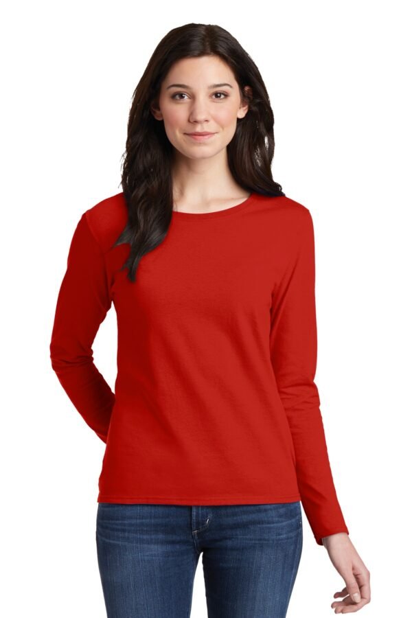 Gildan ®  Ladies Heavy Cotton ™  100% Cotton Long Sleeve T-Shirt. 5400L