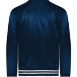 Unisex Satin Baseball Jacket Striped Trim