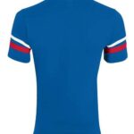 V-Neck Jersey with Striped Sleeves