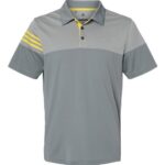 Men's Heathered 3-Stripes Colorblocked Polo