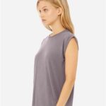 Women’s Flowy Rolled Cuffs Muscle Tee