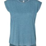 Women’s Flowy Rolled Cuffs Muscle Tee