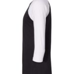 Unisex 50/50 Raglan Three-Quarter Sleeve Tee