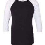 Unisex 50/50 Raglan Three-Quarter Sleeve Tee