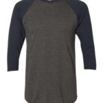 Unisex 50/50 Raglan Three-Quarter Sleeve Tee