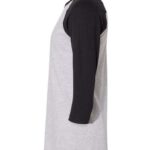 Unisex 50/50 Raglan Three-Quarter Sleeve Tee