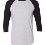 Unisex 50/50 Raglan Three-Quarter Sleeve Tee