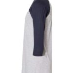 Unisex 50/50 Raglan Three-Quarter Sleeve Tee