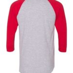 Unisex 50/50 Raglan Three-Quarter Sleeve Tee