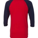 Unisex 50/50 Raglan Three-Quarter Sleeve Tee